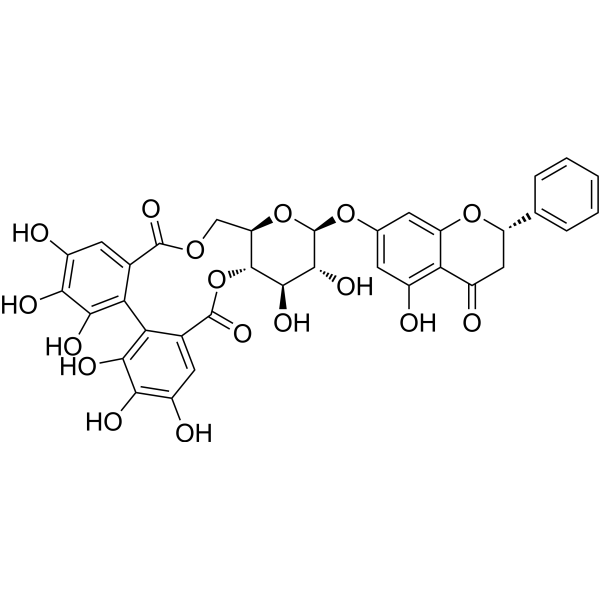 Pinocembrin 7-O-[4′′,6′′-(S)-HHDP]-β-D-glucoside 205370-58-7